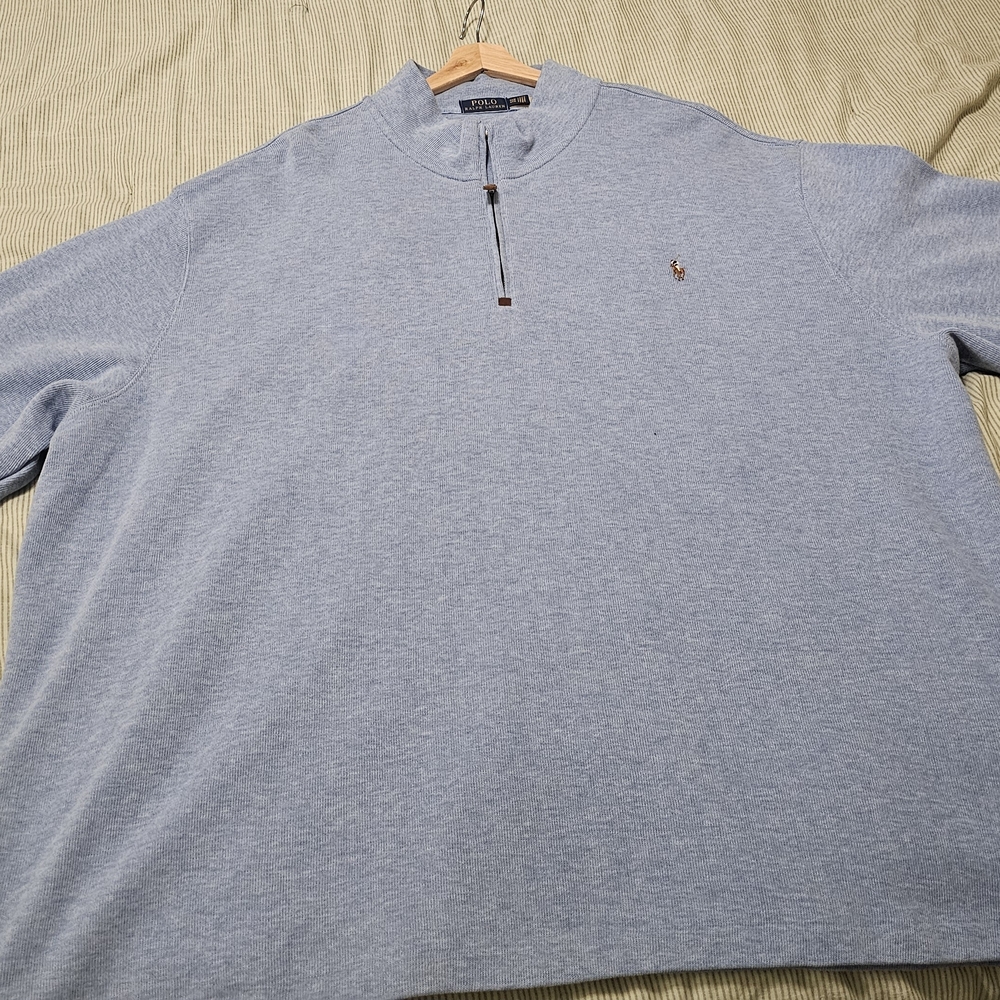 Polo by Ralph Lauren Men's Gray Quarter-Zip Shirt